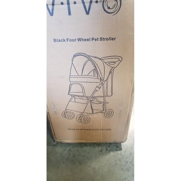 VIVO BLACK FOUR WHEEL STROLLER
