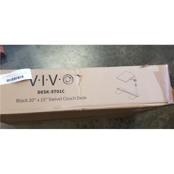 VIVO BLACK 20" X 15" SWIVEL COUCH DESK
