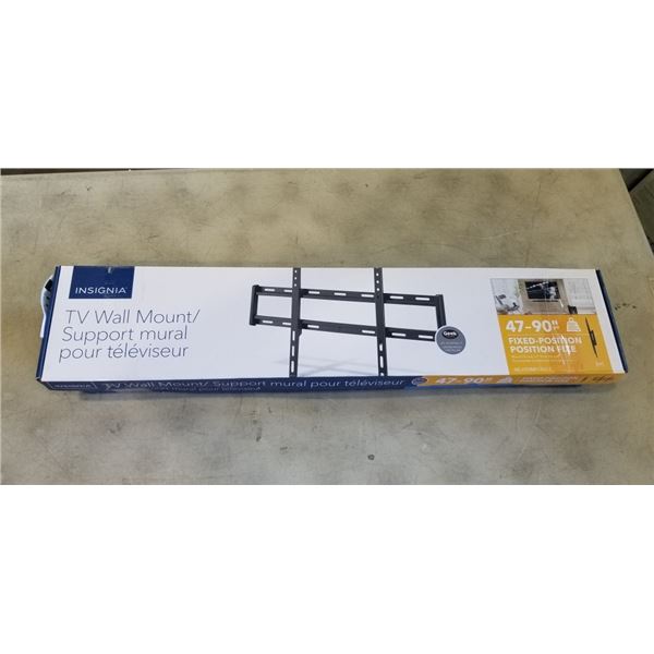 2 INSIGNIA 47-90" TV MOUNTS, FIXED AND TILTING, TOTAL RETAIL $159