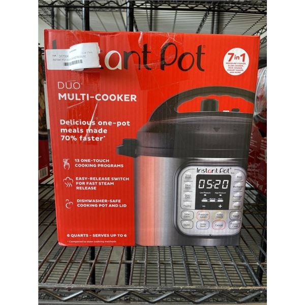 INSTANT POT DUO V5 7-IN-1 6QT PRESSURE COOKER - TESTED WORKING, RETAIL $159