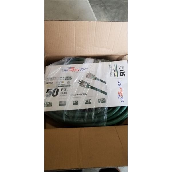 HEAVY DUTY 50 FOOT OGREEN EXTENSION CORD. 10AWG/3C