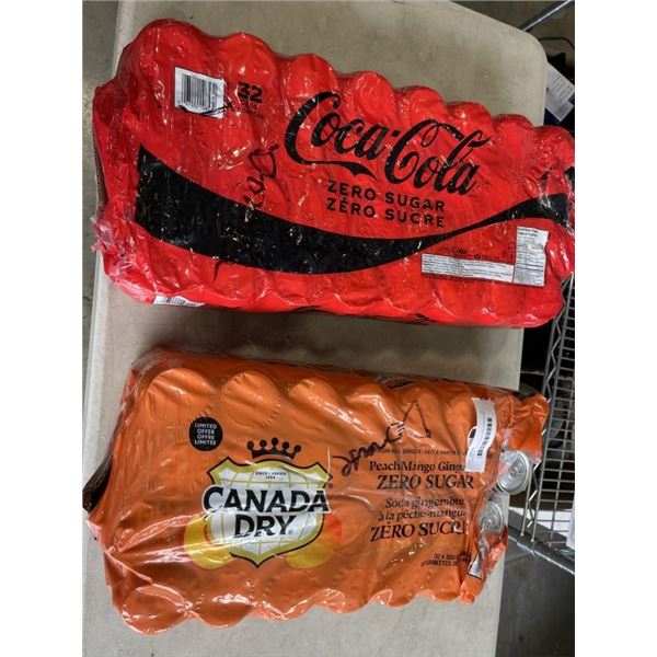 2 CASES OF COCA-COLA  AND CANADA DRY SODA - COULD BE MISSING A FEW CANS
