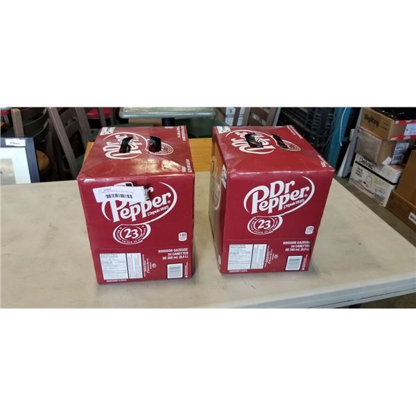 2 CASES DR PEPPER (24 CANS PER CASE, SOME MAY BE MISSING)