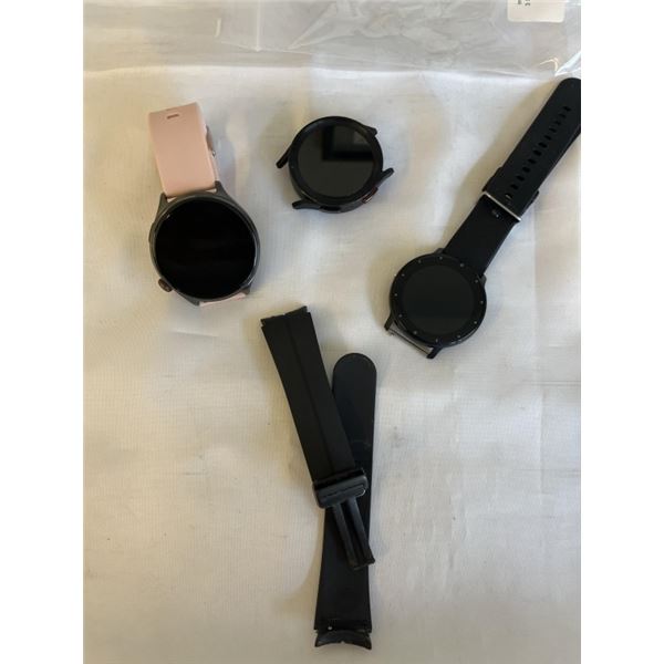 3 SMARTWATCHES, ONE IS SAMSUNG, UNTESTED