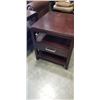 Image 2 : PAIR OF DARK FINISH WOOD NIGHT STANDS