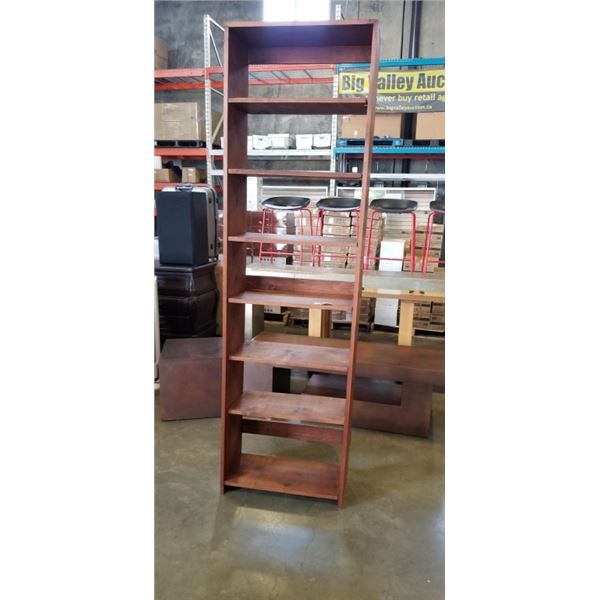 SOLID WOOD BOOKCASE. 88 " TALL