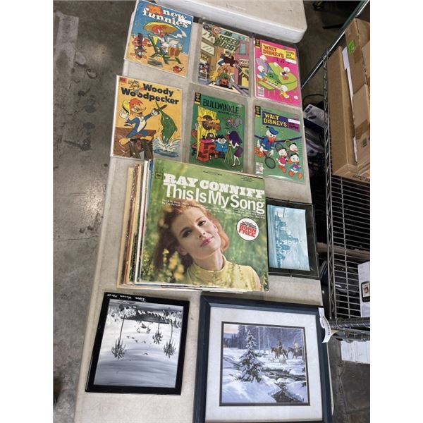 COLLECTIBLE VINTAGE COMICS, ARTWORK AND RECORDS