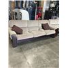 Image 2 : TAN COLORED FABRIC COUCH AND ARMCHAIR