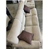 Image 3 : TAN COLORED FABRIC COUCH AND ARMCHAIR