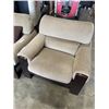 Image 4 : TAN COLORED FABRIC COUCH AND ARMCHAIR