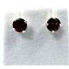 Image 2 : STERLING SILVER NATURAL GARNET EARRINGS, W/A $430.00. GARNET IS THE BIRTHSTONE FOR JANUARY.