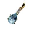 Image 3 : GOLD PLATED STERLING SILVER NATURAL BLUE TOPAZ AND CZ PENDANT, W/A $550.00. BLUE TOPAZ IS THE BIRTHS