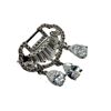Image 3 : PALLADIUM WHITE ELECTROPLATING BROOCH AND STONES ARE SYNTHETIC ZIRCONIA.