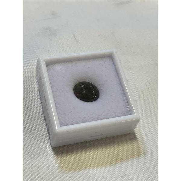 2.7CT NATURAL BLACK OPAL, UNTREATED, OVAL CABOCHON - RETAIL $580