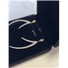 Image 3 : NEW PLATINUM PLATED 55.0MM MARQUISE CUT CHAMPAGNE SIMULATED DIAMOND (CZ) DANGLE EARRINGS