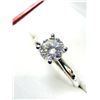 Image 2 : STERLING SILVER MOISSANITE RING, SIZE 5.25, W/A $180.00.