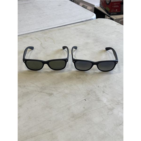 2 PAIRS OF POLARIZED RAYBAN SUNGLASSES