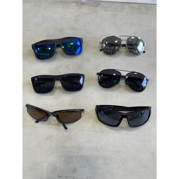 6 PAIRS OF ASSORTED MENS SUNGLASSES