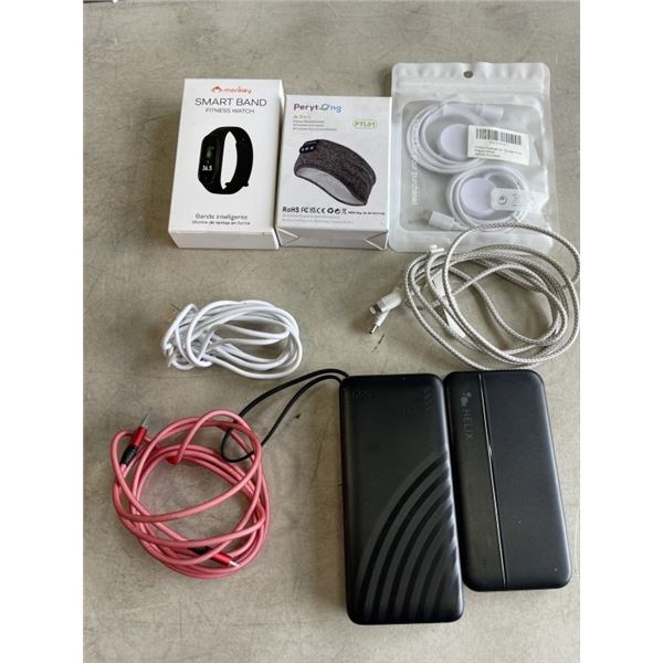 NEW EARBUDS HEADBAND, SMART WATCH WITH POWER BANK BACKUP BATTERY POWER
