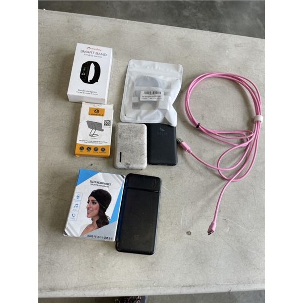 NEW EARBUDS, SMART WATCH WITH POWER BANK BACKUP BATTERY POWER