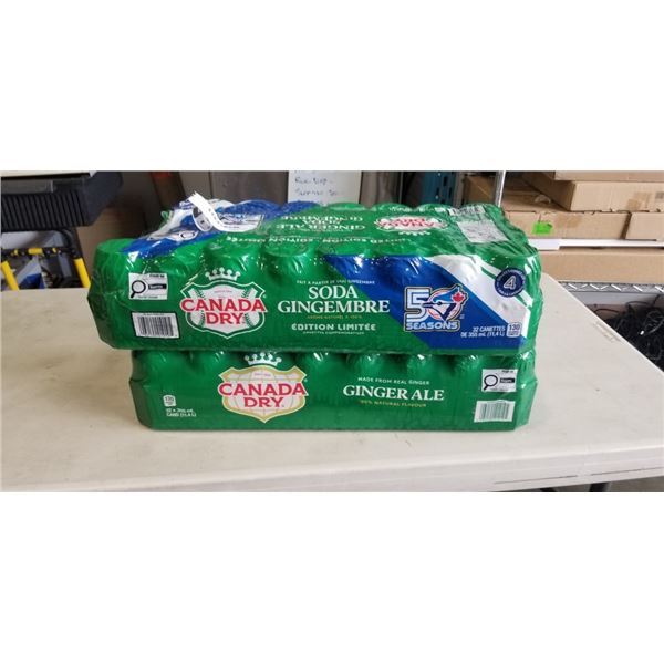 2 CASES CANADA DRY GINER ALE (32 CANS PER CASE, SOME CANS MAY BE MISSING)