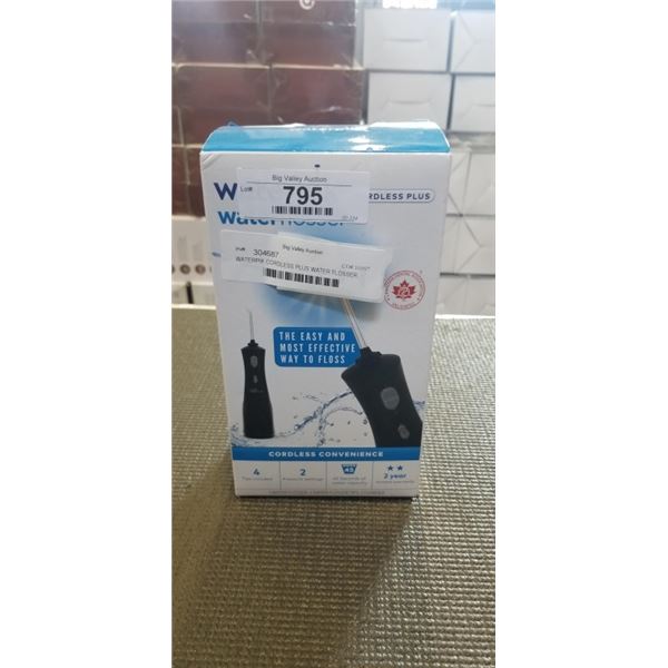 WATERPIK CORDLESS PLUS WATER FLOSSER, BLACK/ SATIN SILVER - TESTED WORKING, RETAIL $74