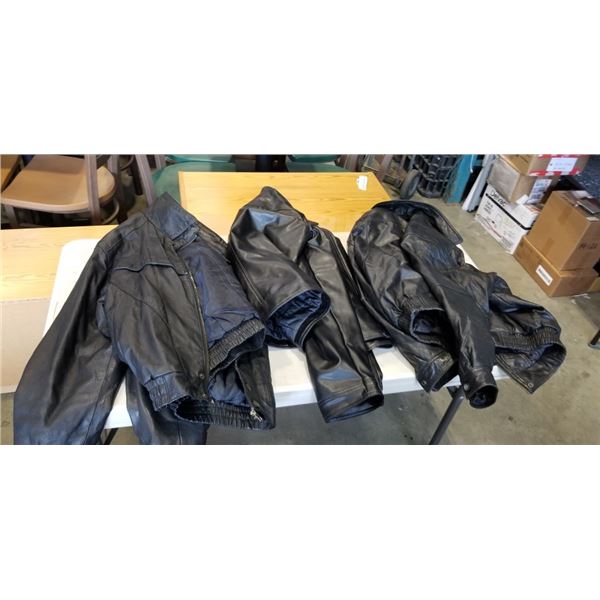 3 LEATHER JACKETS