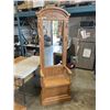 Image 1 : ANTIQUE ENTRY BENCH COAT RACK W/ STORAGE IN SEAT