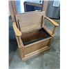 Image 3 : ANTIQUE ENTRY BENCH COAT RACK W/ STORAGE IN SEAT