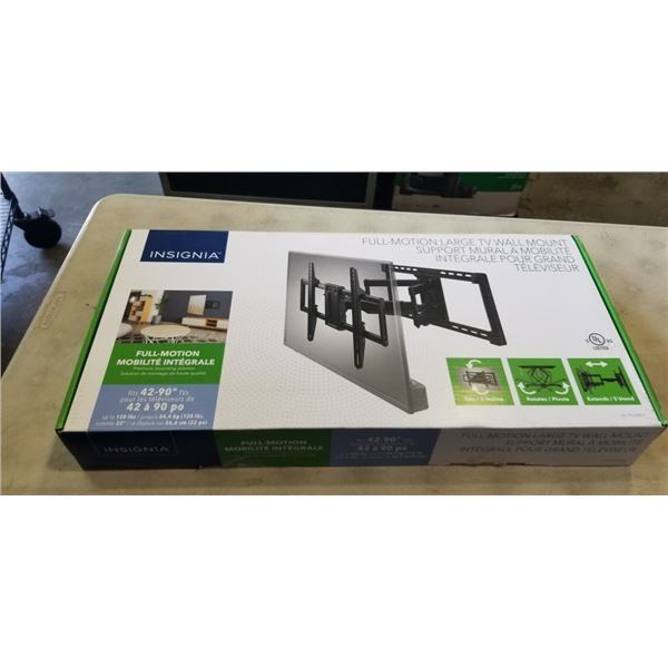 INSIGNIA 42-90" FULL MOTION TV WALL MOUNT, RETAIL $149