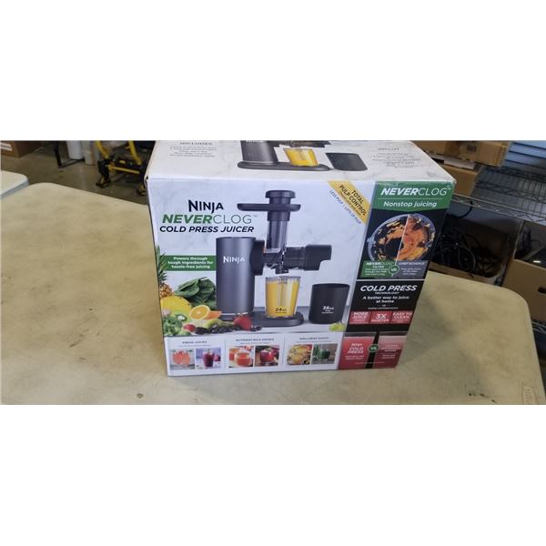 NINJA NEVER CLOG COLD PRESS JUICER - TESTED WORKING, RETAIL $189