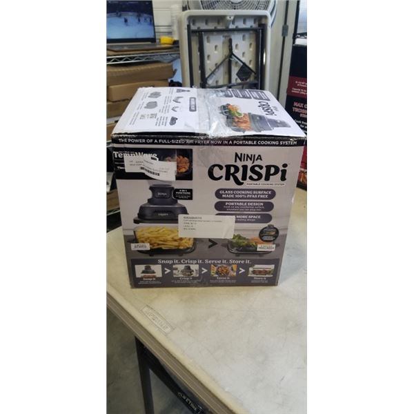 NINJA CRISPI 4-IN-1 PORTABLE GLASS COOKING SYSTEM - TESTED WORKING, RETAIL $189