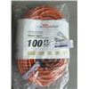 Image 2 : HEAVY DUTY 100 FOOT EXTENSION ORANGE EXTENSION CORD. 12AWG/3C