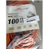 Image 3 : HEAVY DUTY 100 FOOT EXTENSION ORANGE EXTENSION CORD. 12AWG/3C