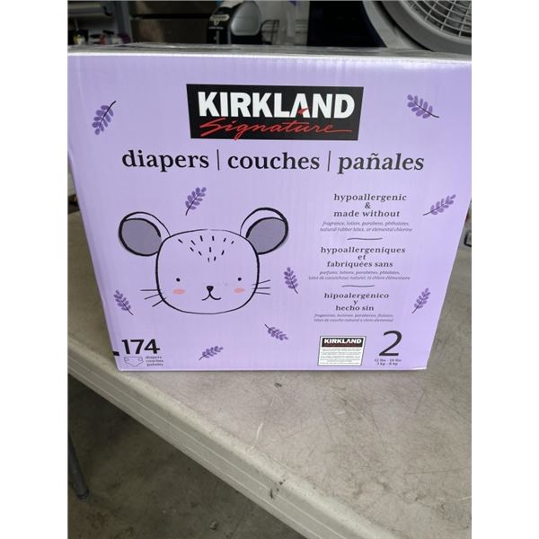 BOX OF KIRKLAND SIZE 2 DIAPERS