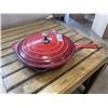 Image 4 : 2 LE CREUSET CAST IRON PANS W/ 1 LID