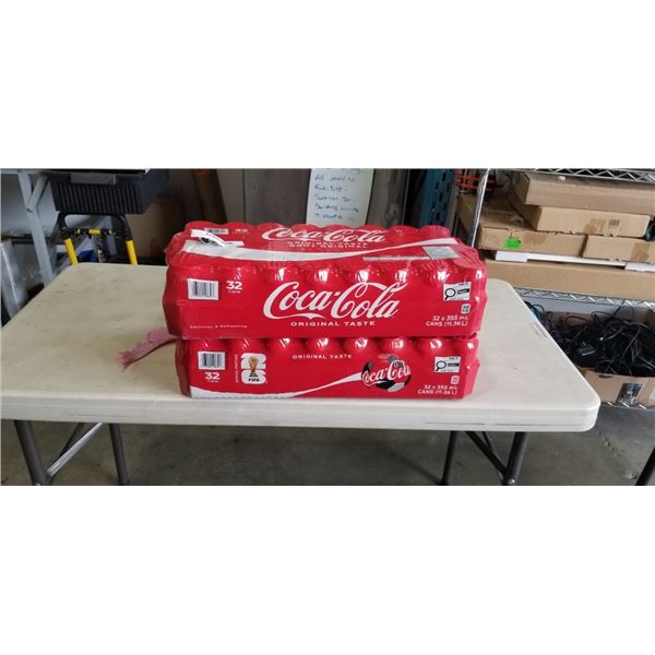 2 CASES COCA COLA  (32 CANS PER CASE, SOME CANS MAY BE MISSING)