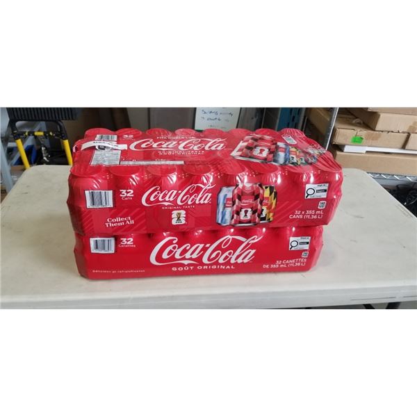 2 CASES COCA COLA  (32 CANS PER CASE, SOME CANS MAY BE MISSING)