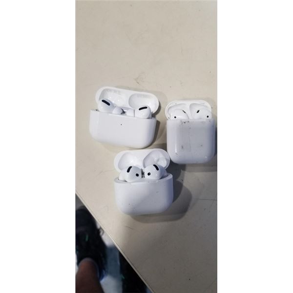 3 PAIR OF LOST PROPERTY AIRPODS UNKOWN CONDITION
