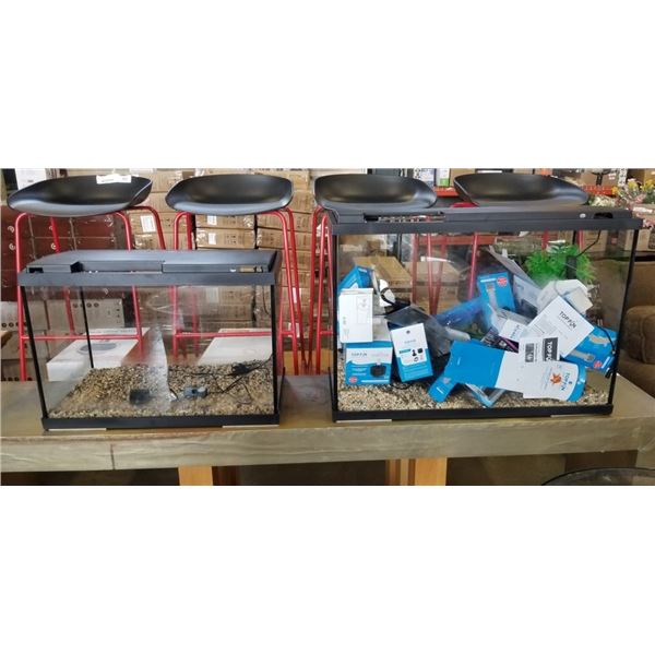 2 AQUARIUMS WITH CONTENTS