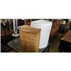Image 1 : 2 OUTDOOR WICKER PLANTER POTS