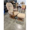 Image 4 : CARB SWIVEL ROCKING CHAIR WITH OTTOMAN