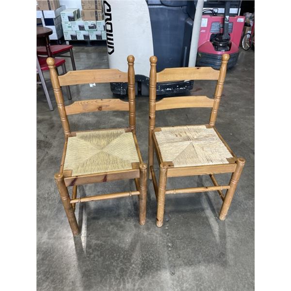 PAIR OF RATTAN CHAIRS