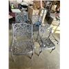 Image 1 : 4 METAL OUTDOOR PATIO CHAIRS