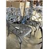 Image 3 : 4 METAL OUTDOOR PATIO CHAIRS