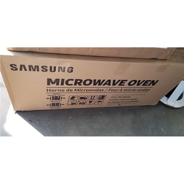 SAMSUNG OVER-THE-RANGE 1.1CU FT MICROWAVE - TESTED WORKING, RETAIL $549