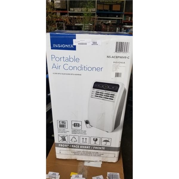 INSIGNIA 8K BTU PORTABLE AIR CONDITIONER - TESTED WORKING