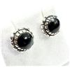 Image 1 : STERLING SILVER NATURAL BLACK ONYX EARRINGS, W/A $450.00.