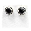 Image 2 : STERLING SILVER NATURAL BLACK ONYX EARRINGS, W/A $450.00.
