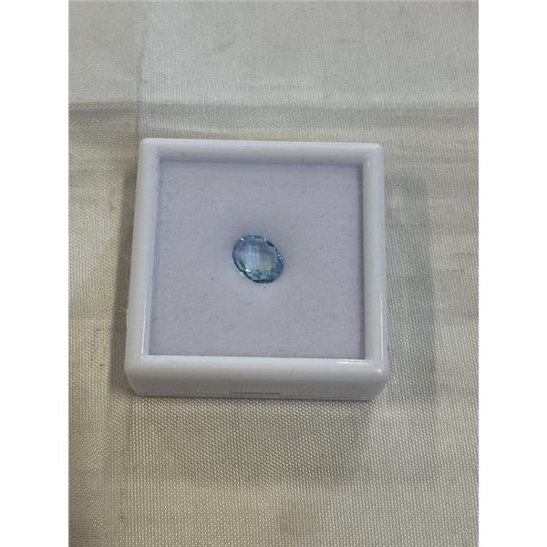 2.1CT NATURAL SWISS BLUE TOPAZ, UNTREATED, OVAL CUT - RETAIL $360
